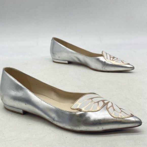 SOPHIA WEBSTER “Bibi” butterfly flats in Silver, 7 - Picture 1 of 6